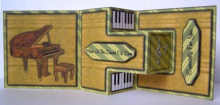 Music to My Ears Piano T-step Tri Fold - CUP124749_376 | Craftsuprint