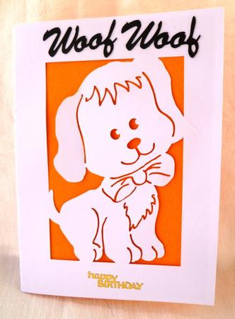 Puppy Cut-out Card Template - CUP701305_172 | Craftsuprint