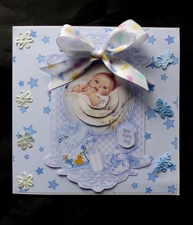 Baby Backing Paper Background Blue Stars - CUP606580_1028 | Craftsuprint