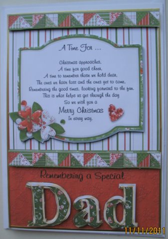 Remembering a Special Dad Christmas Card Front with Verse - CUP267605 ...
