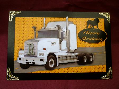 Truck Birthday Card - Photo by Michelle Chivers