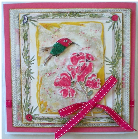 HUMMINGBIRD CARD: Easy 7x7 Hummingbird Birthday Step-by-Step/Decoupage ...