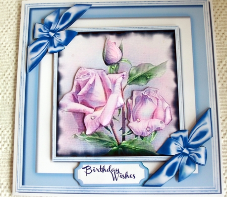 Beautiful Lilac Roses and Ribbon Bows - CUP798504_1398 | Craftsuprint