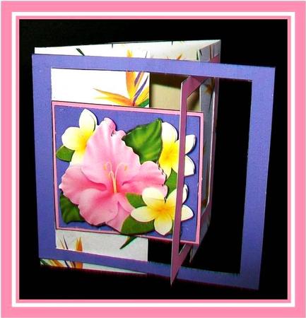 Surprise Card - Tropical Flowers - CUP395414_66 | Craftsuprint
