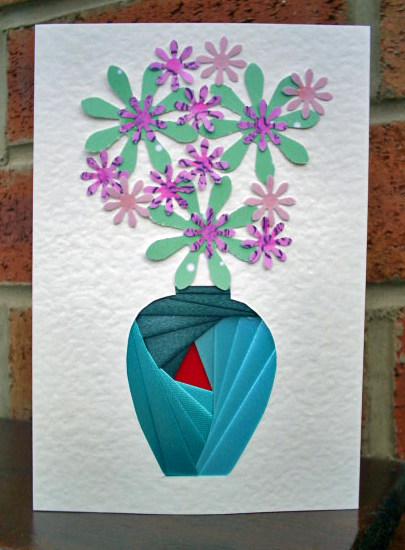 Oriental Vase Iris Folding Pattern - CUP57770_601 | Craftsuprint