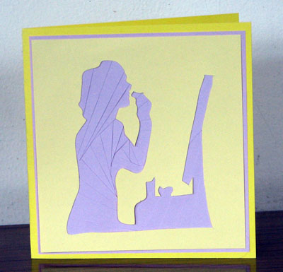 Iris Folding Elegant Lady Pattern 6 - Photo by Sarah Edwards Designs