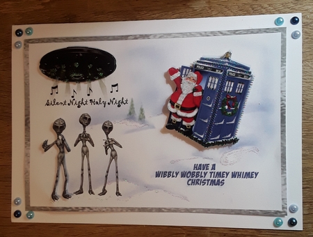 An Alien Christmas - A5 card front with decoupage. - CUP839674_21555 ...