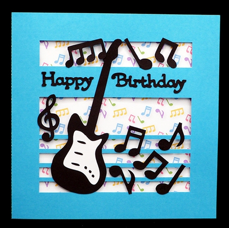 Musical Happy Birthday Card with Backing Paper - CUP1234796_40382 ...