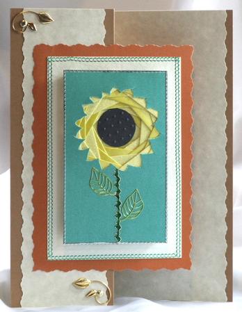 Sunflower Iris Folding Pattern - CUP61912_96 | Craftsuprint