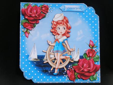 Pretty Little Sailor Girl - 8x8 Scalloped Corner Card Kit - CUP633499 ...