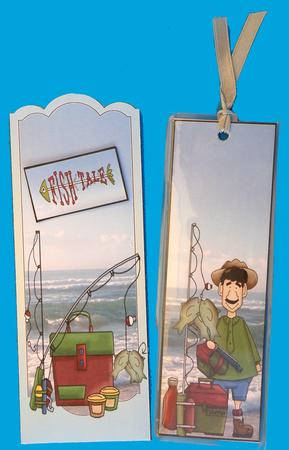 2 Fishing Theme Bookmarks with Holder Set 2 - CUP165999_539 | Craftsuprint
