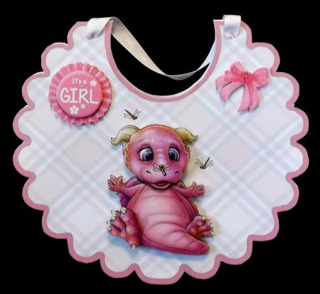 Pink - Handmade Cotton Baby Bib 15