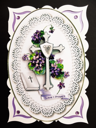 Christian Cross & Bible Card Topper - CUP718604_99 | Craftsuprint