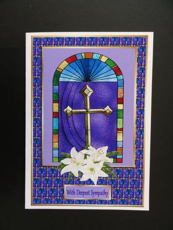 Stained Glass Window With A Cross With Lilly S Qs Photo By Valerie Spowart