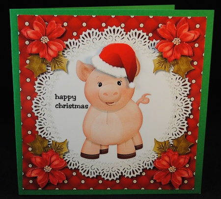 Cute Piggy happy Christmas - CUP743023_936 | Craftsuprint