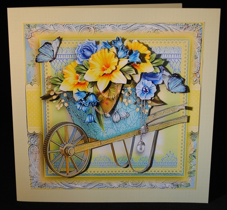 The Spring Floral Barrow Card Front Kit - CUP789767_1483 | Craftsuprint