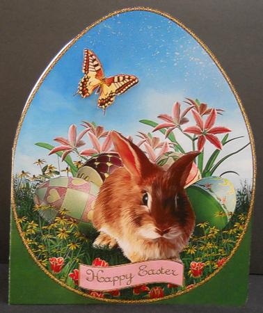 Egg Shaped Easter Bunny Quick Card - CUP307650_1571 | Craftsuprint