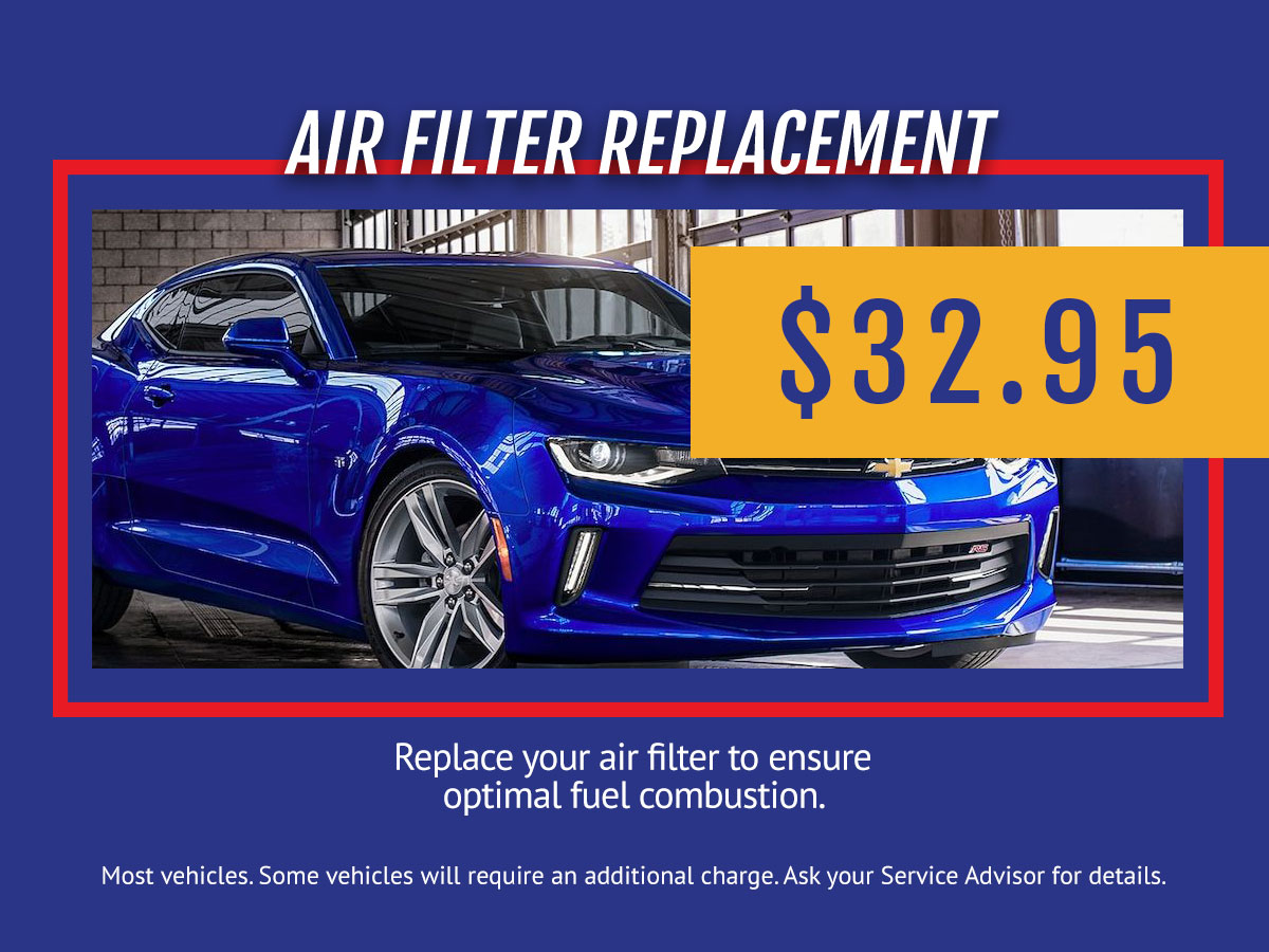 Air Filter Replacement Service Special Coupon Feldmam Chevrolet Livonia