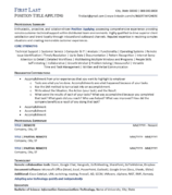 Functional Resume Sample and Example