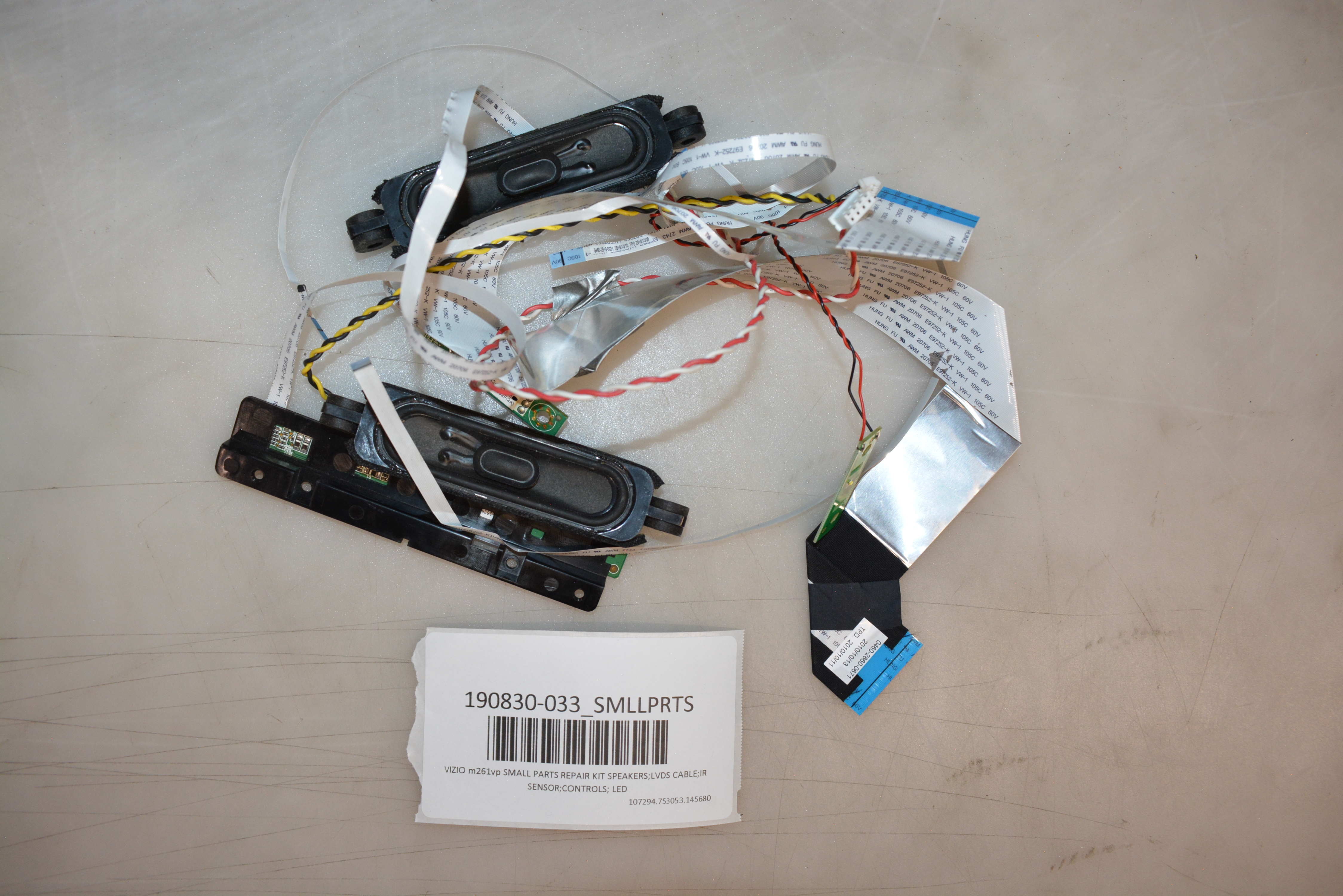 VIZIO M261VP SMALL PARTS REPAIR KIT SPEAKERS;LVDS CABLE;IR SENSOR