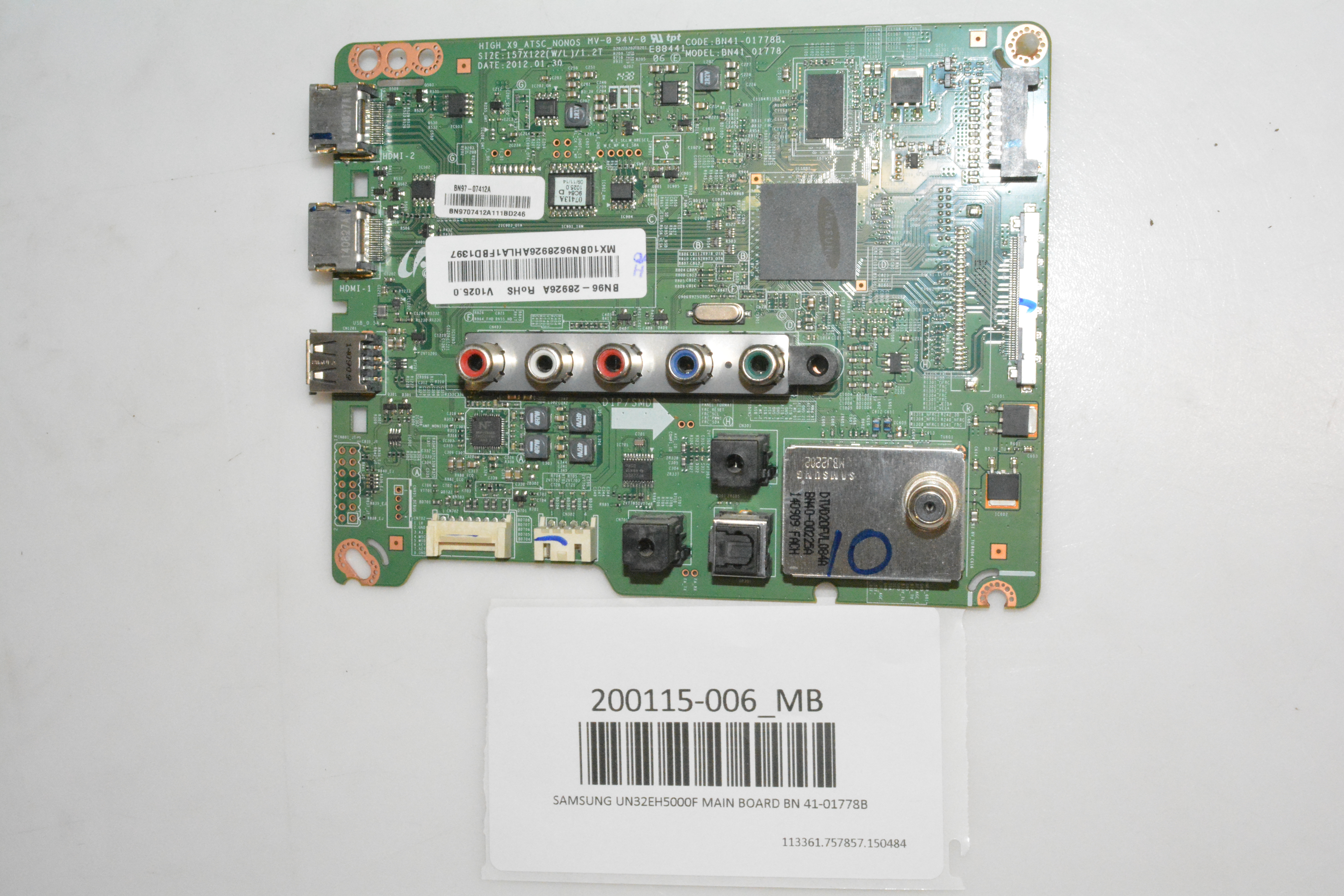 SAMSUNG UN32EH5000F MAIN BOARD BN 4101778B eBay