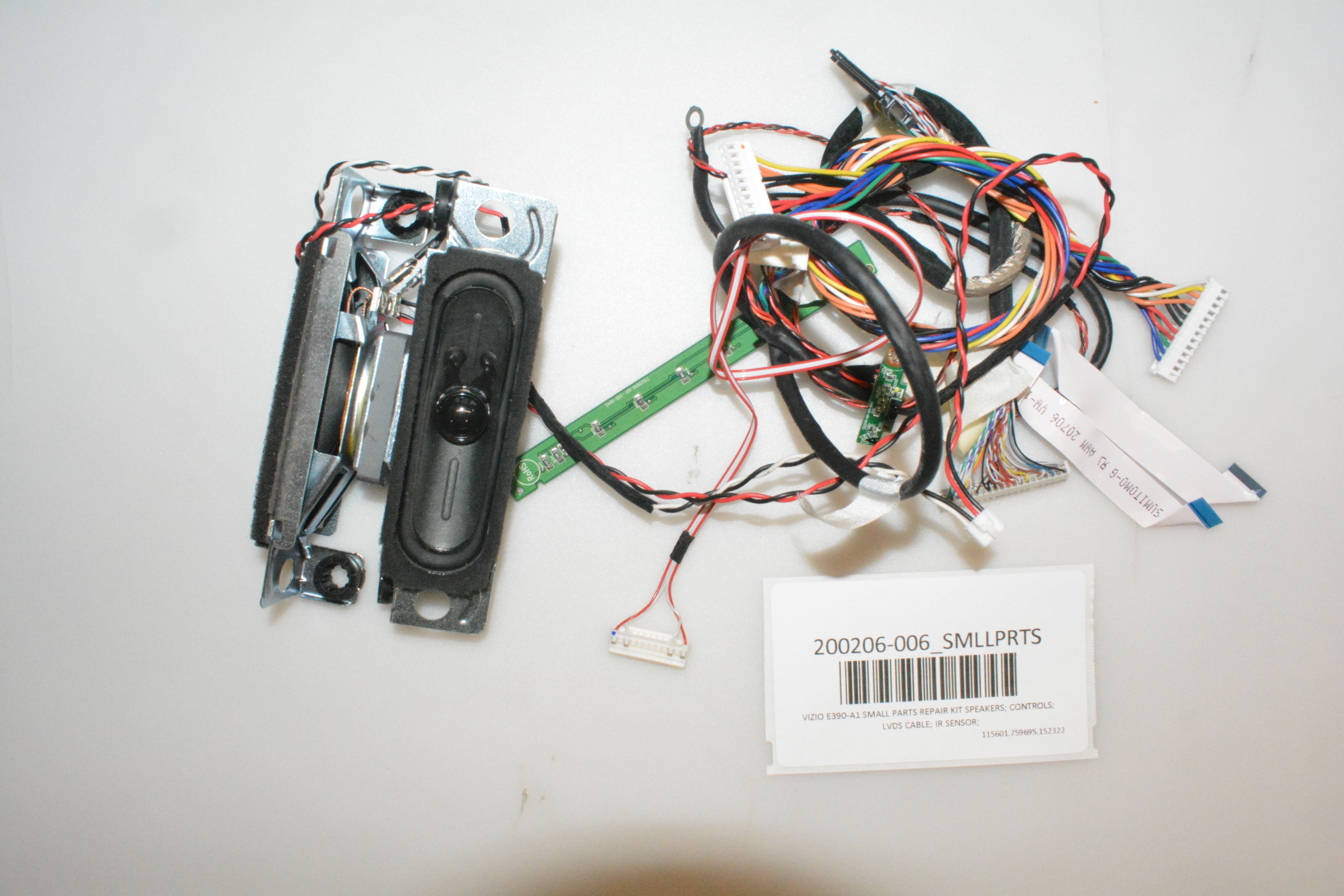 VIZIO E390-A1 SMALL PARTS REPAIR KIT SPEAKERS; CONTROLS; LVDS CABLE; IR