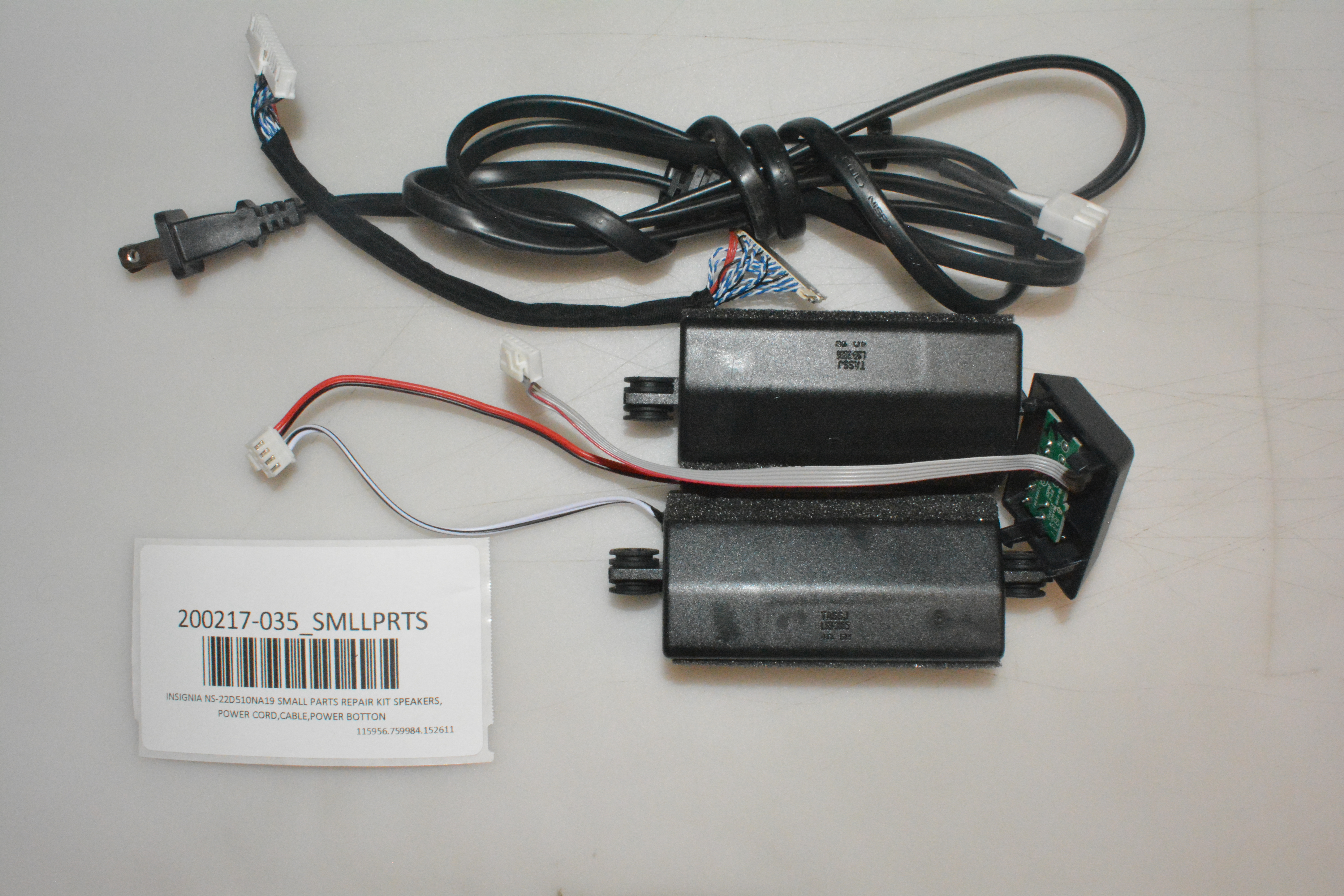 INSIGNIA NS22D510NA19 SMALL PARTS REPAIR KIT SPEAKERS, POWER CORD,CABLE,POWER B eBay