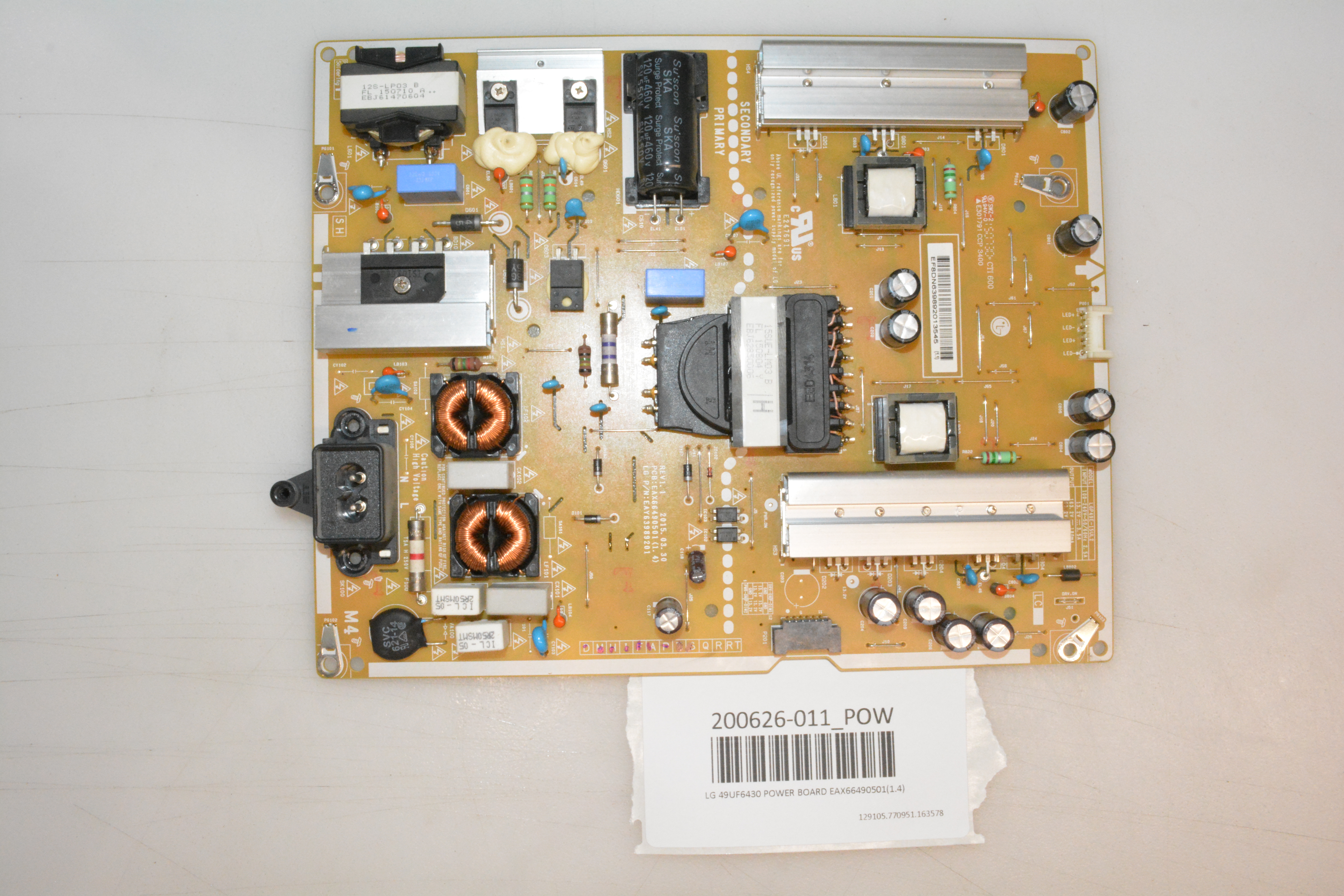 LG 49UF6430 POWER BOARD