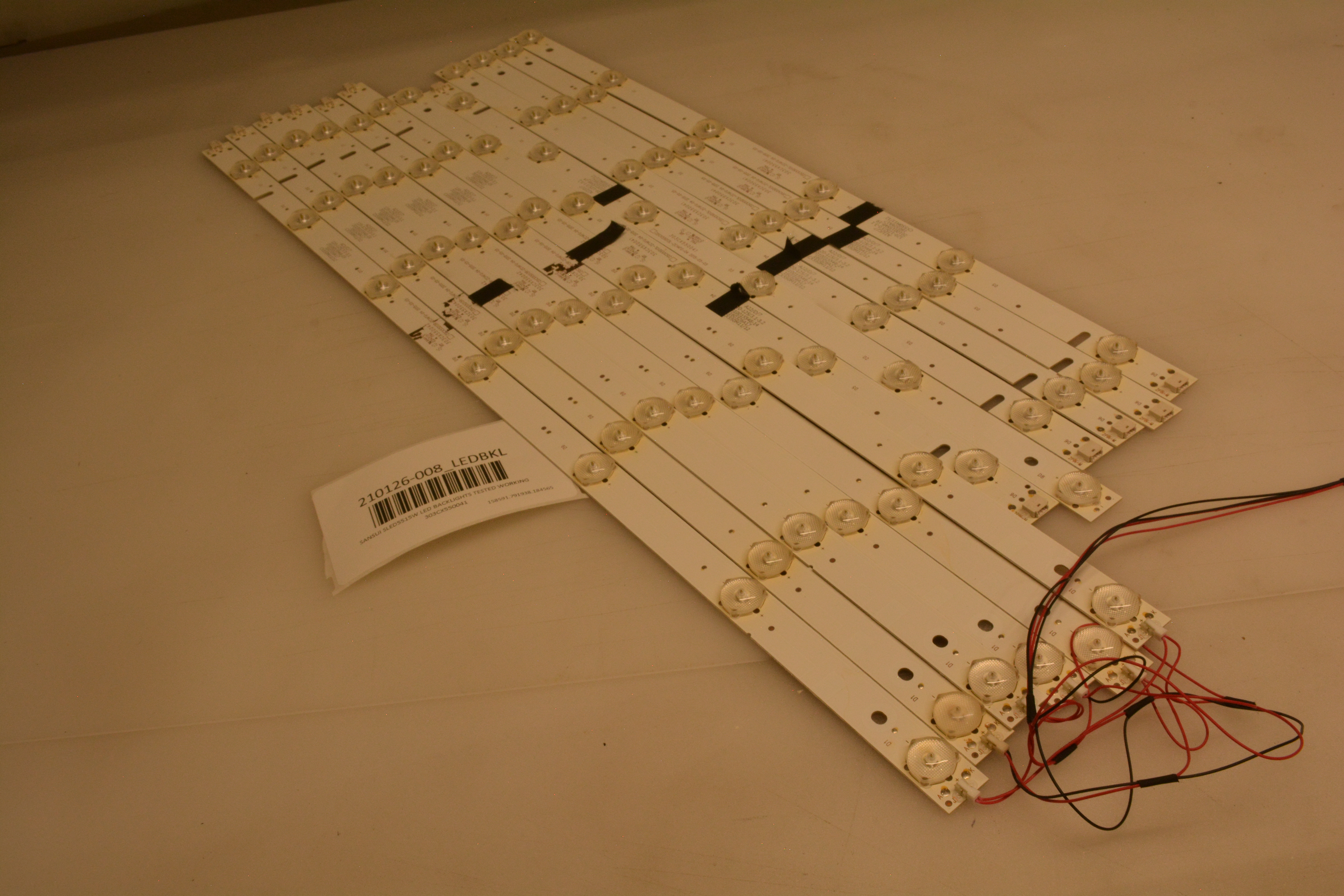 SANSUI SLED5515W LED BACKLIGHTS TESTED WORKING 303CX550041