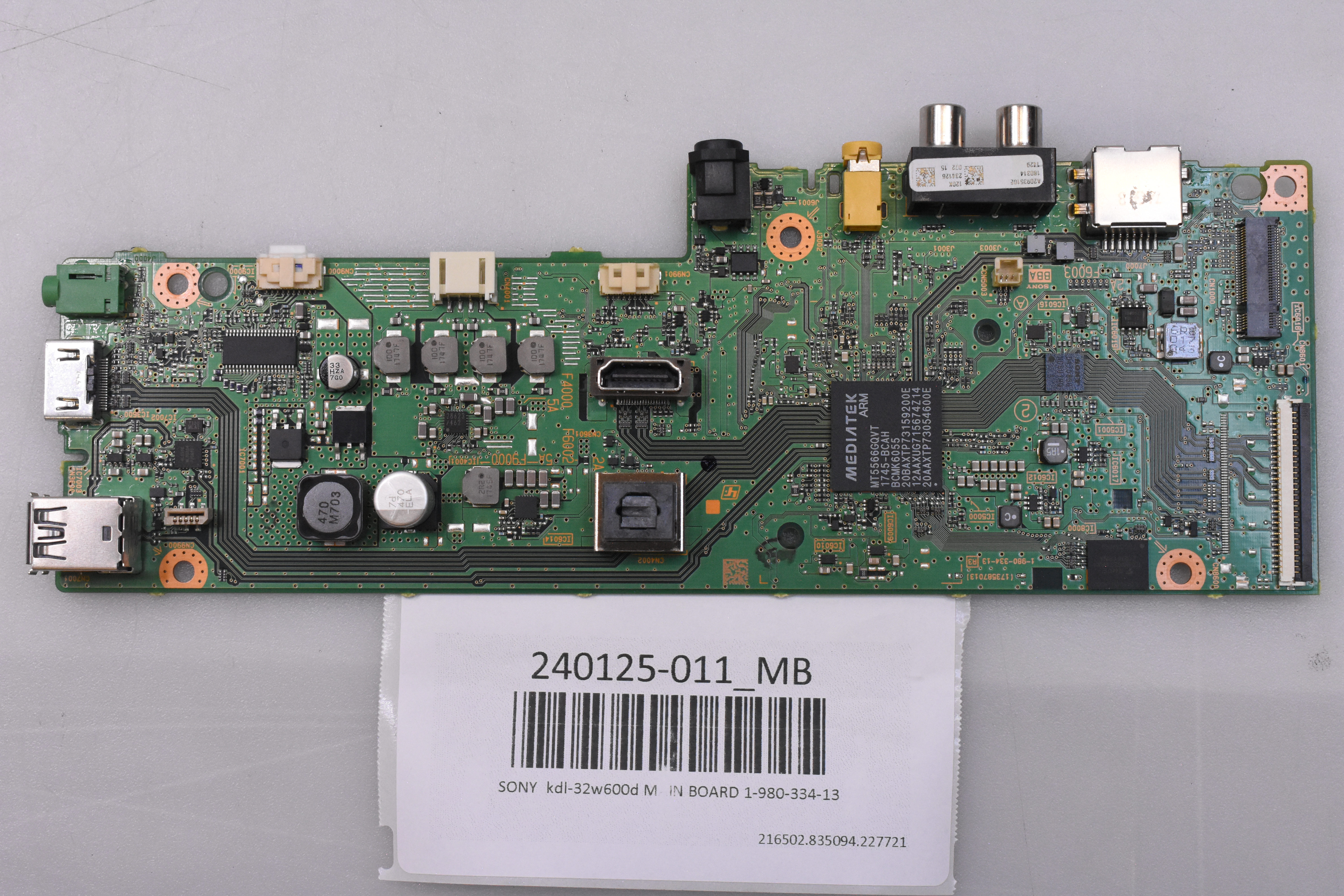 MOTHERBOARD TV SONY 49WD750 49WD751 48WD653 49WD754 A2103243A 1 980 335 12 32WD7 EUR 129,78   FR