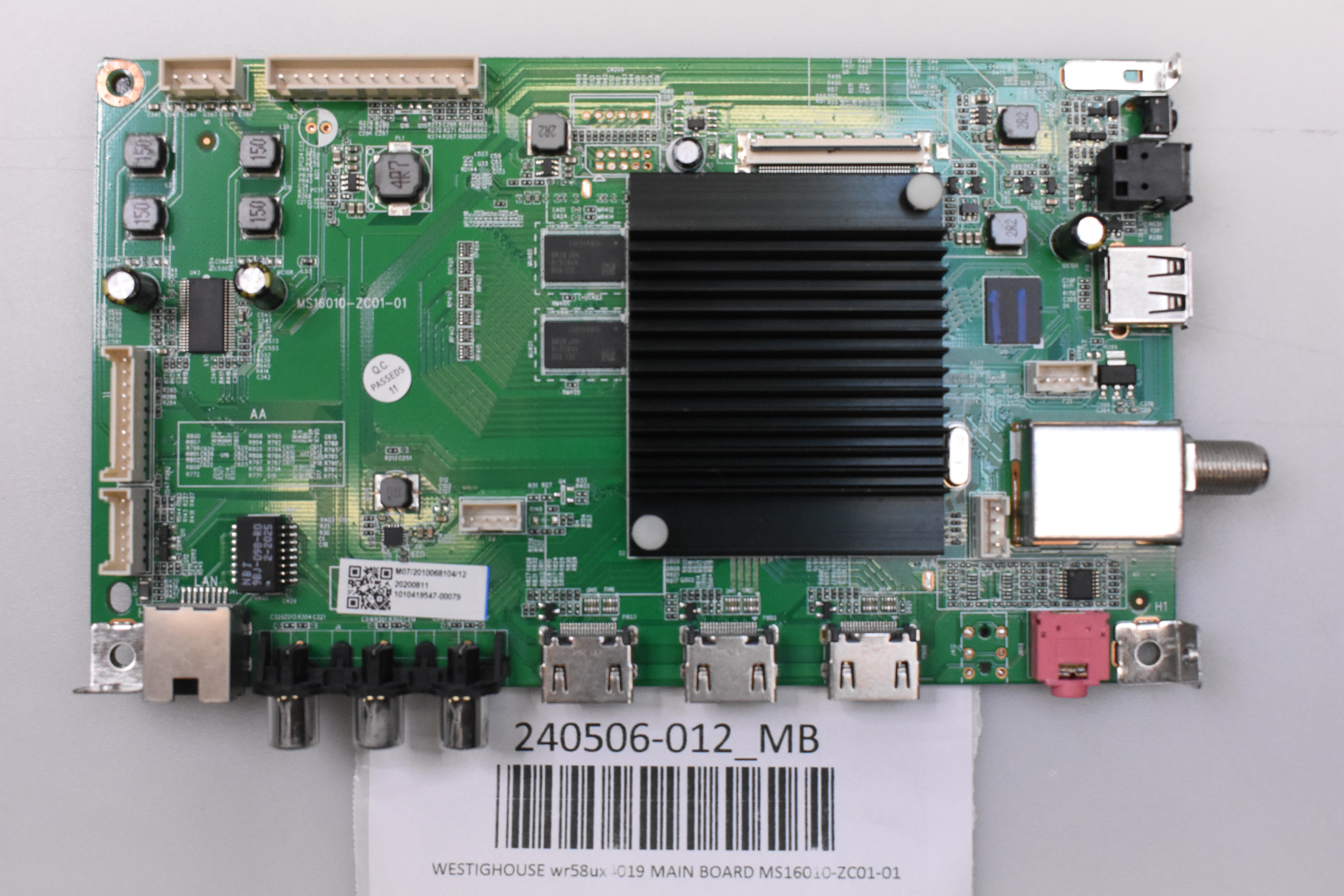 WESTIGHOUSE WR58UX4019 MAIN BOARD MS16010-ZC01-01 | eBay