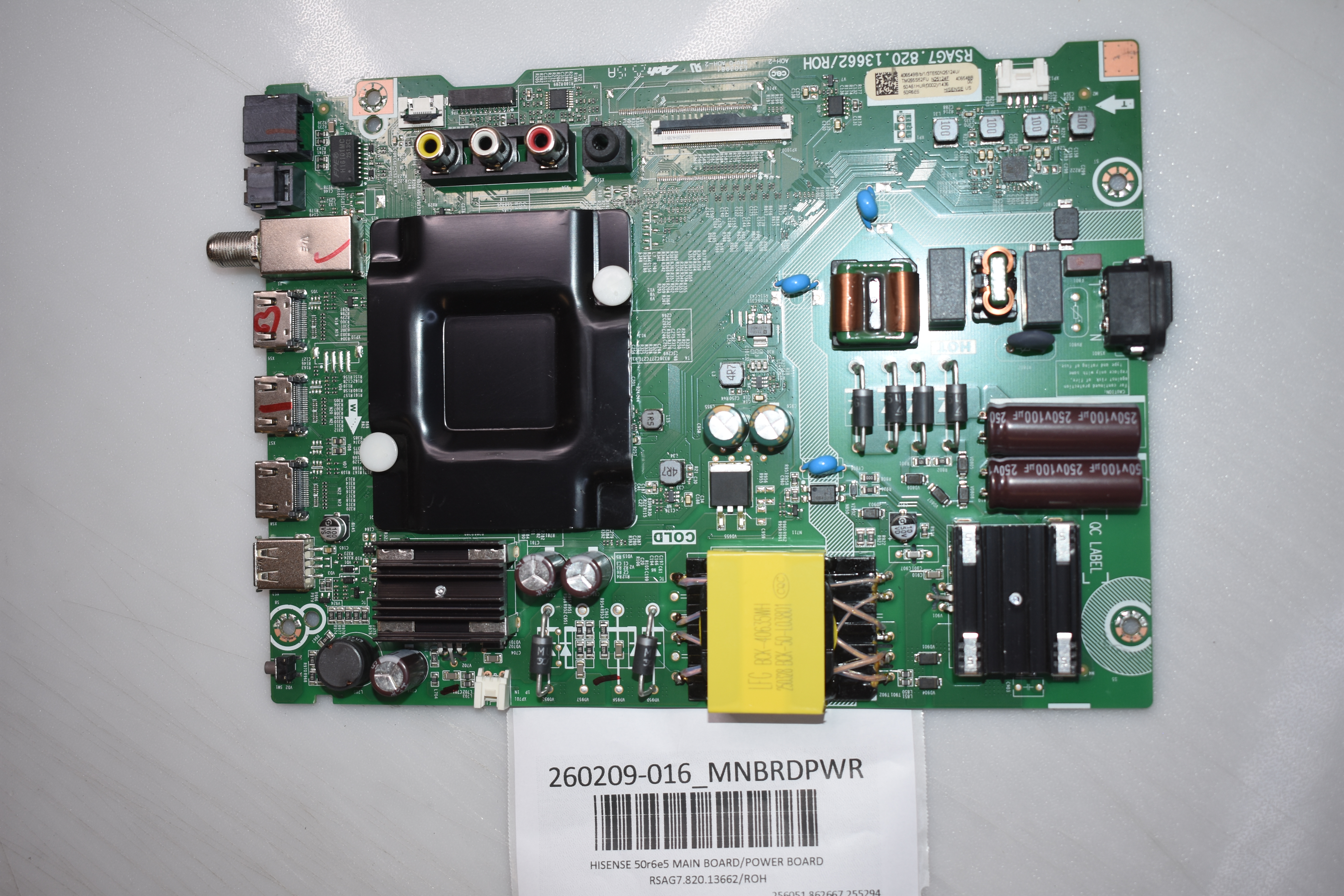HISENSE 50R6E5 MAIN BOARD/POWER BOARD RSAG7.820.13662/ROH | eBay