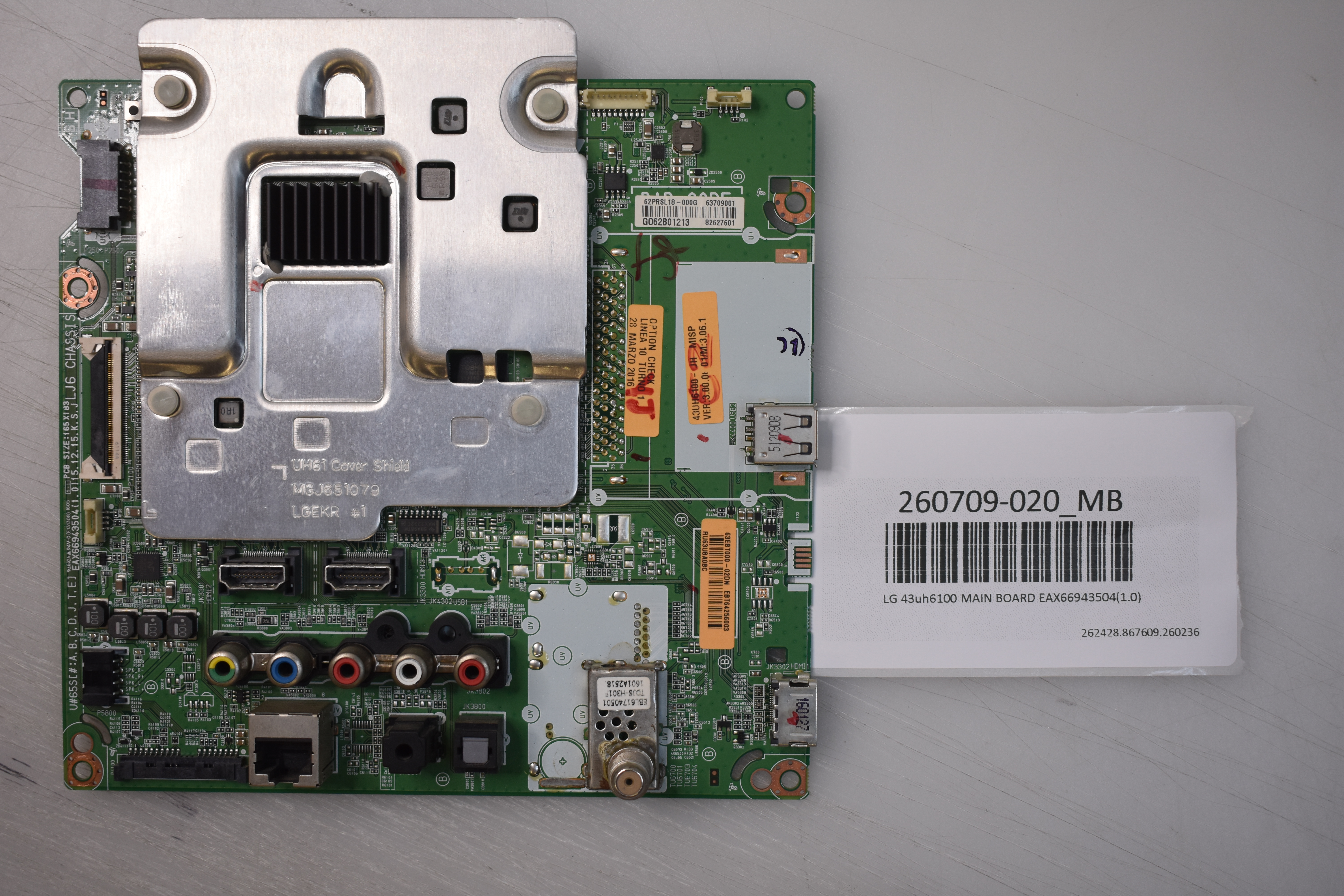 LG 43UH6100 MAIN BOARD EAX66943504(1.0)
