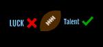 No Luck, Just Talent Logo