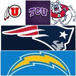 Utah/TCU/Fresno St/Patriots/Chargers Logo