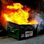 Fuego Del Contenedor De Basura: Feel the Heat!! Logo