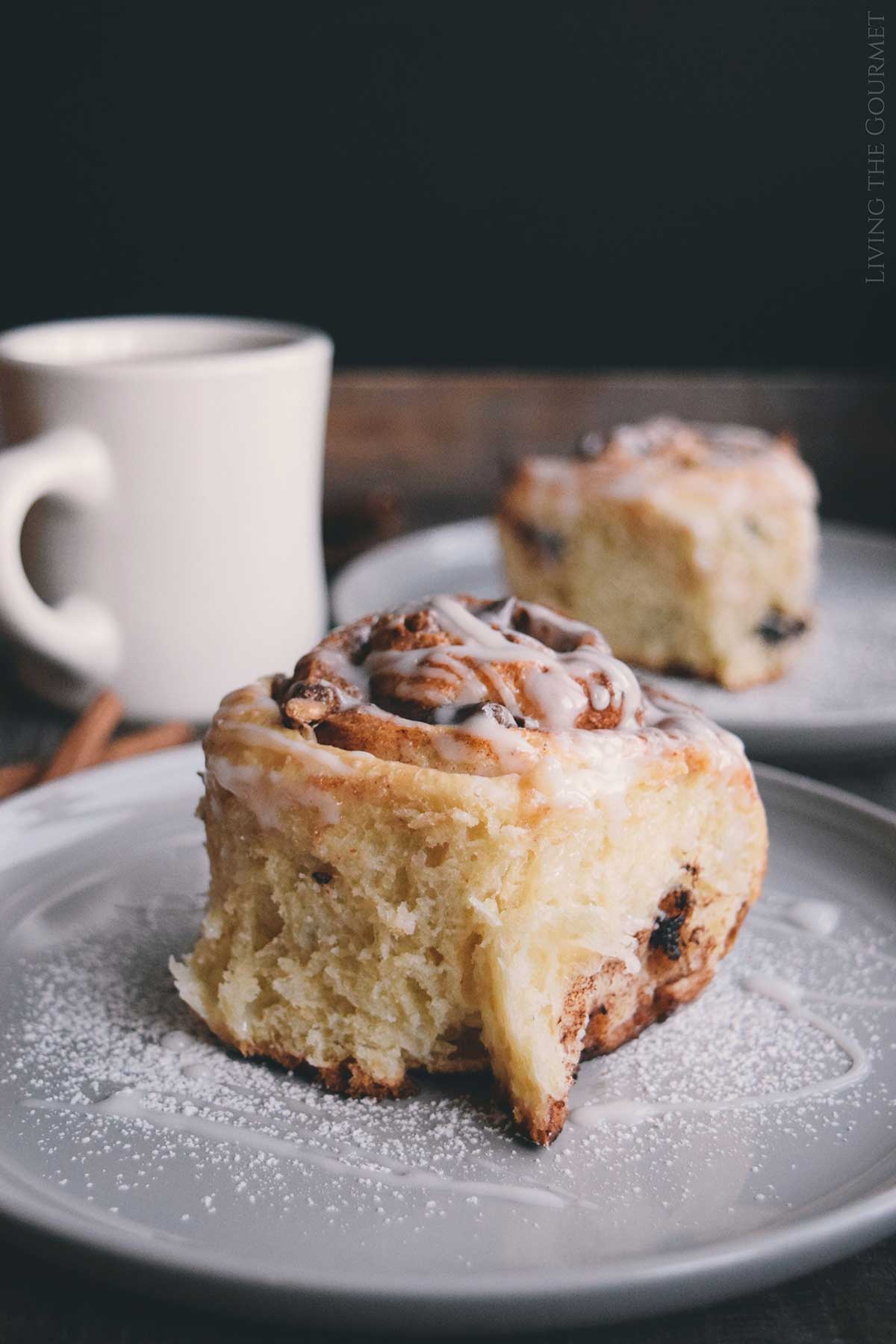 Candied Pecan Dark Chocolate Cinnamon Rolls