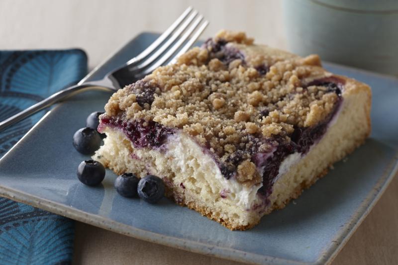 Blueberry Cheese Streusel Coffee Cake