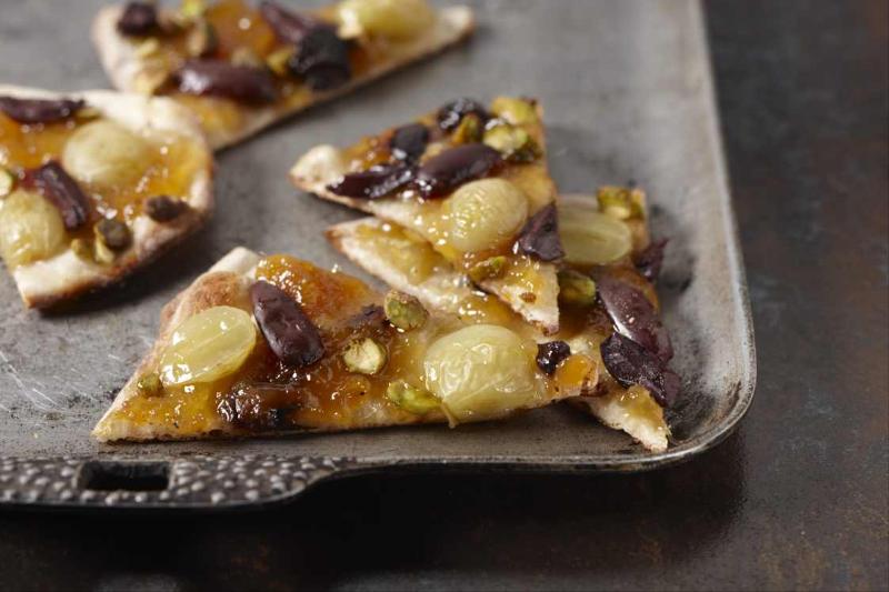 Grape, Olive and Mango Chutney Flat Breads