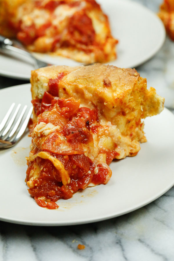 Homemade Classic Chicago Deep Dish Pizza