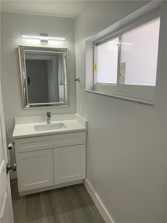 Vanity in master bathroom
