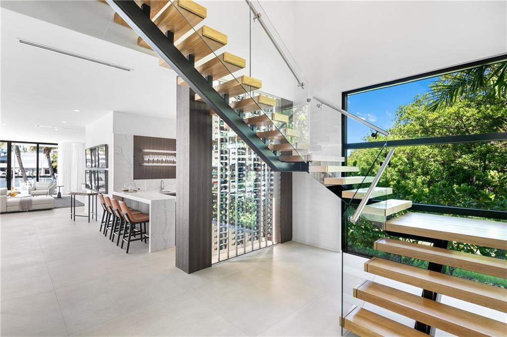 European Oak Floating Staircase