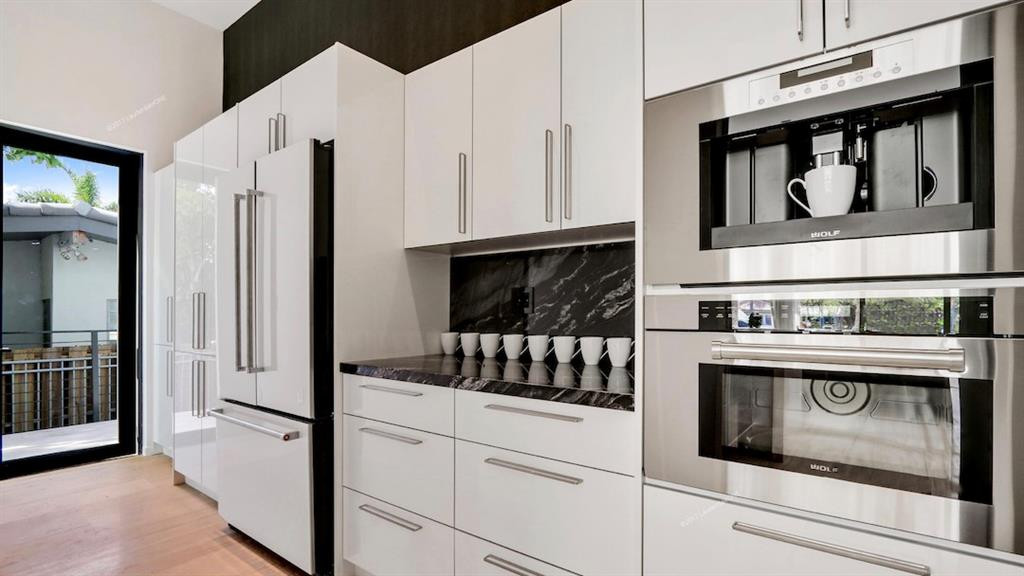 Hidden butler's pantry.