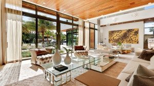 Formal Living area with telescoping floor to ceiling telescoping windows.