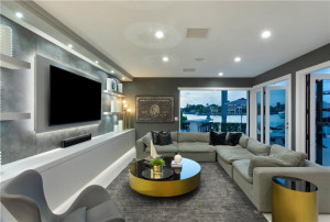 Main living area with panoramic views of the lake.