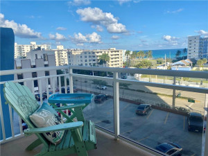 6th floor unit, with spacious east facing balcony, with views of the ocean and A1A.