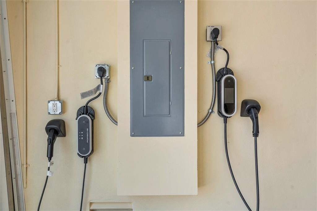 TWO ELECTRIC CAR CHARGES