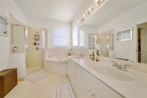 Separate Tub and Shower in the master bedroom.