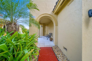 Entrance on the front and left side of the house.