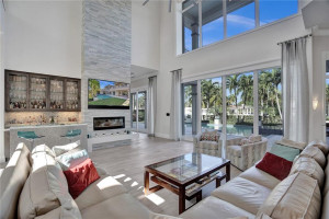 Decorative Fireplace, Floor to Ceiling Impact Glass Sliding Doors which Pocket Into Each Other